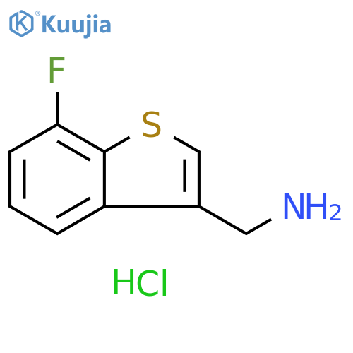 1-(7-fluoro-1-benzothiophen-3-yl)methanamine hydrochloride structure