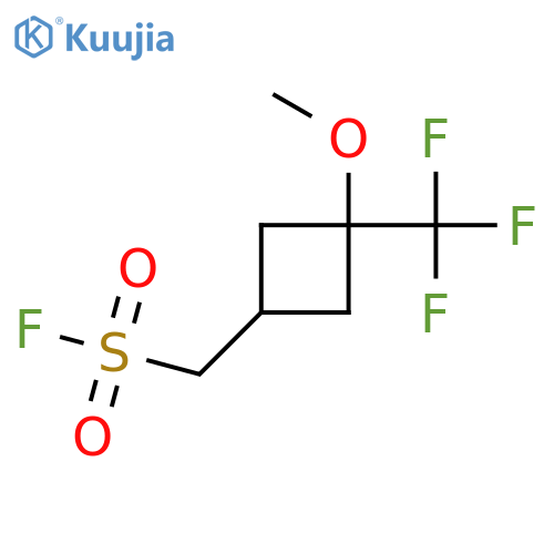(1s,3s)-3-methoxy-3-(trifluoromethyl)cyclobutylmethanesulfonyl fluoride structure