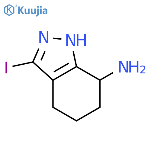 3-iodo-4,5,6,7-tetrahydro-1H-indazol-7-amine structure