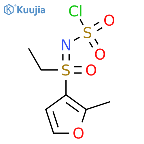 (chlorosulfonyl)imino(ethyl)(2-methylfuran-3-yl)-lambda6-sulfanone structure