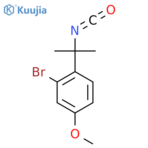 2-bromo-1-(2-isocyanatopropan-2-yl)-4-methoxybenzene structure