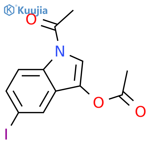 1-Acetyl-5-iodo-1H-indol-3-yl acetate structure