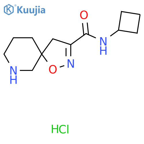 N-cyclobutyl-1-oxa-2,7-diazaspiro[4.5]dec-2-ene-3-carboxamide hydrochloride structure