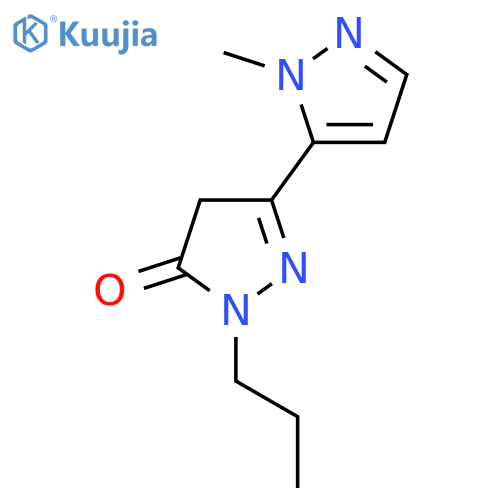 3-(1-methyl-1H-pyrazol-5-yl)-1-propyl-4,5-dihydro-1H-pyrazol-5-one structure