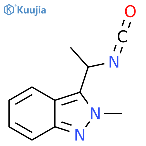 3-(1-isocyanatoethyl)-2-methyl-2H-indazole structure