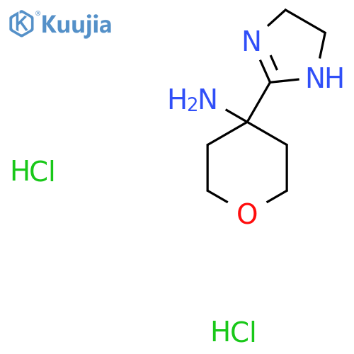 4-(4,5-Dihydro-1H-imidazol-2-yl)oxan-4-amine;dihydrochloride structure