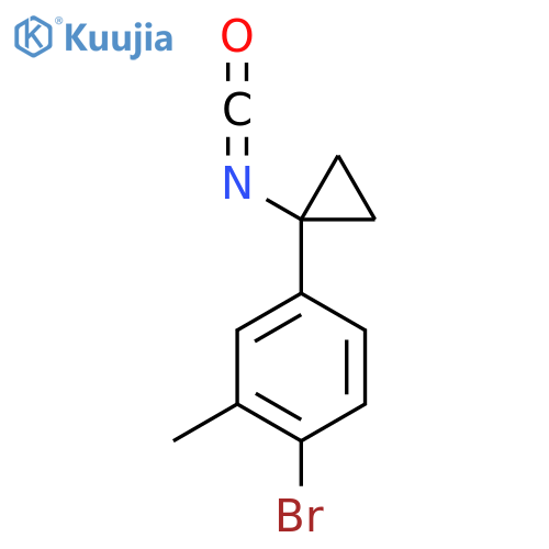 1-bromo-4-(1-isocyanatocyclopropyl)-2-methylbenzene structure