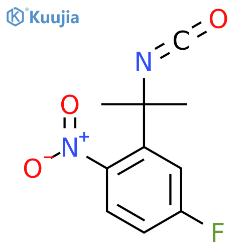 4-fluoro-2-(2-isocyanatopropan-2-yl)-1-nitrobenzene structure