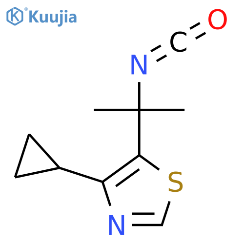 4-cyclopropyl-5-(2-isocyanatopropan-2-yl)-1,3-thiazole structure