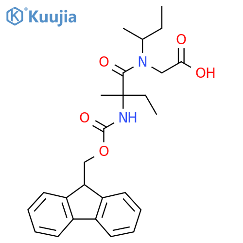 2-N-(butan-2-yl)-2-({(9H-fluoren-9-yl)methoxycarbonyl}amino)-2-methylbutanamidoacetic acid structure