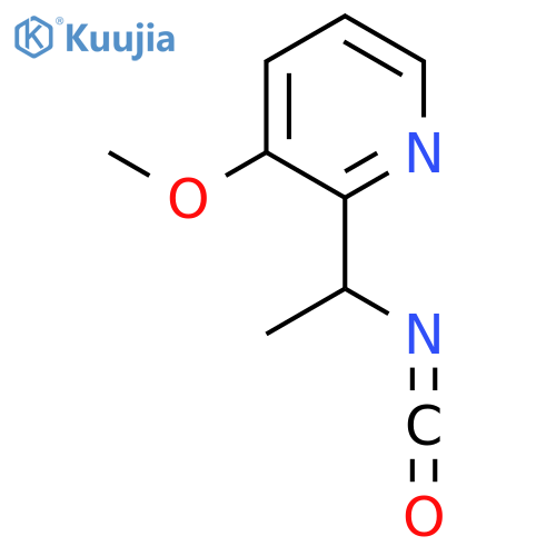 2-(1-isocyanatoethyl)-3-methoxypyridine structure