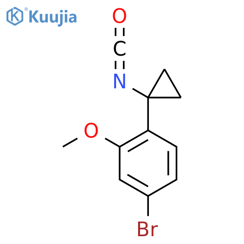 4-Bromo-1-(1-isocyanatocyclopropyl)-2-methoxybenzene structure