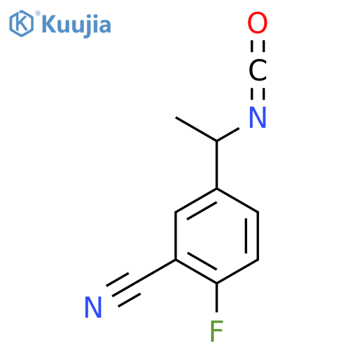 2-fluoro-5-(1-isocyanatoethyl)benzonitrile structure