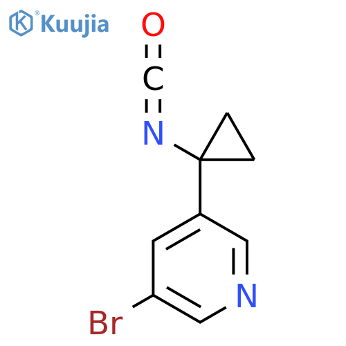 3-Bromo-5-(1-isocyanatocyclopropyl)pyridine structure