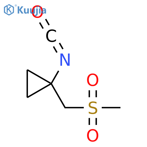 1-isocyanato-1-(methanesulfonylmethyl)cyclopropane structure