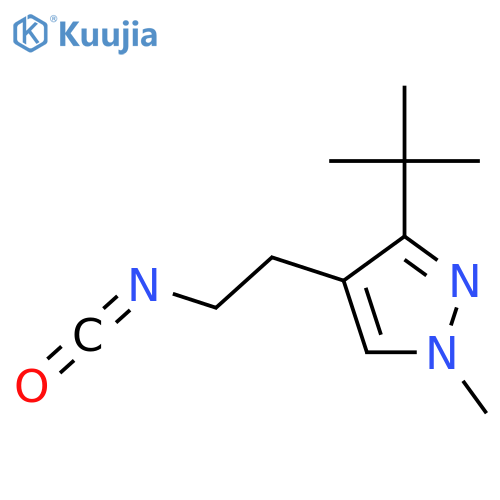 3-tert-butyl-4-(2-isocyanatoethyl)-1-methyl-1H-pyrazole structure