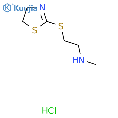 2-((4,5-dihydrothiazol-2-yl)thio)-N-methylethan-1-amine hydrochloride structure