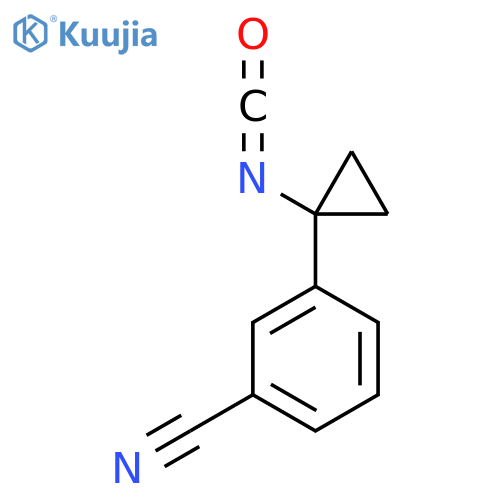 3-(1-Isocyanatocyclopropyl)benzonitrile structure