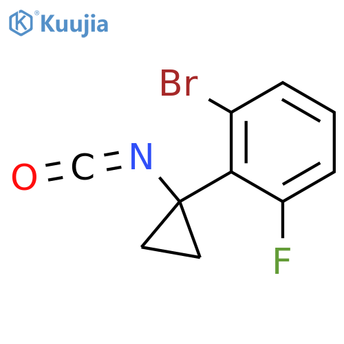 1-bromo-3-fluoro-2-(1-isocyanatocyclopropyl)benzene structure