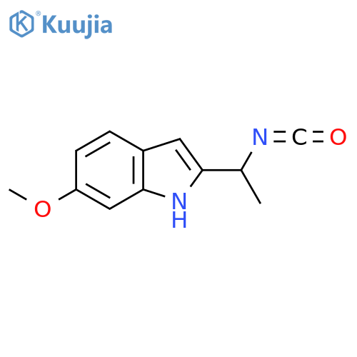 2-(1-isocyanatoethyl)-6-methoxy-1H-indole structure