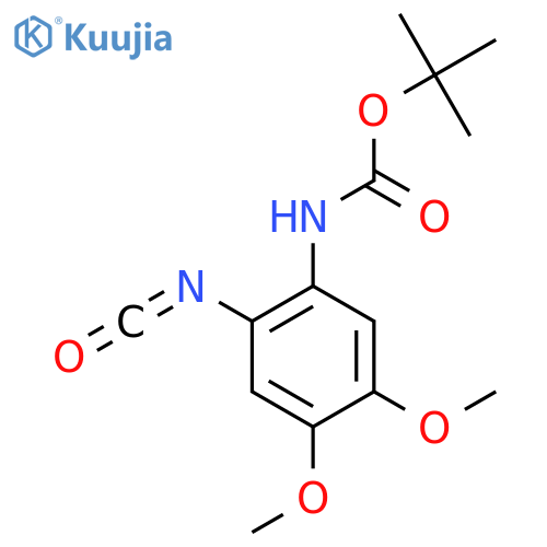 tert-butyl N-(2-isocyanato-4,5-dimethoxyphenyl)carbamate structure