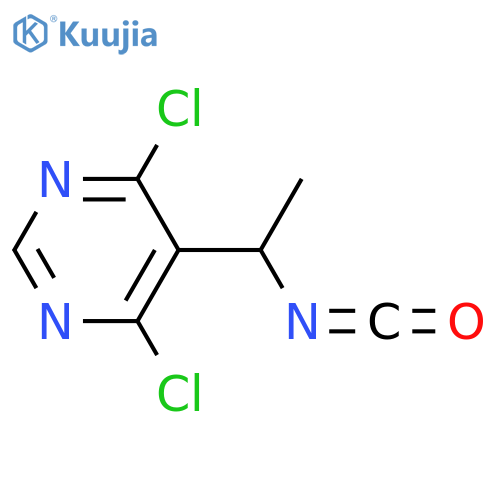 4,6-dichloro-5-(1-isocyanatoethyl)pyrimidine structure