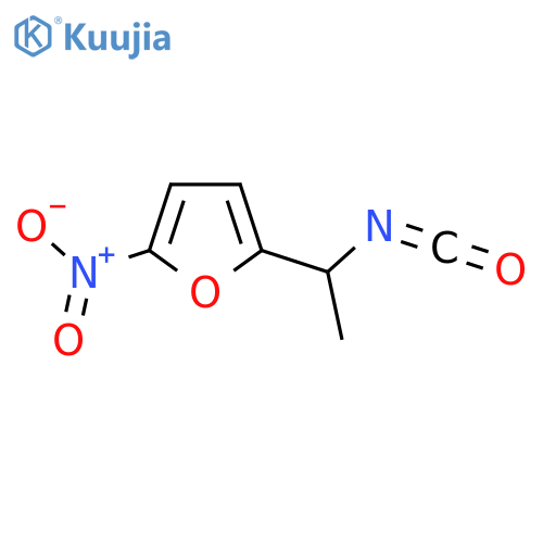 2-(1-isocyanatoethyl)-5-nitrofuran structure