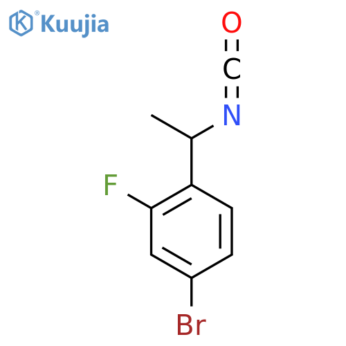 4-Bromo-2-fluoro-1-(1-isocyanatoethyl)benzene structure