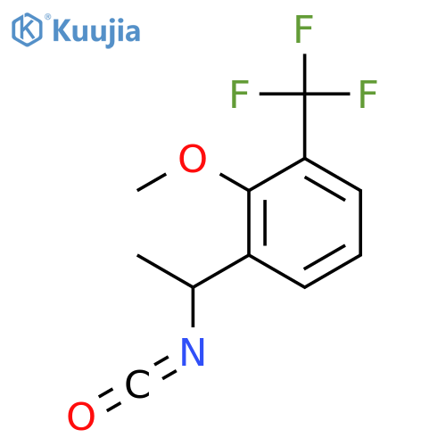 1-(1-isocyanatoethyl)-2-methoxy-3-(trifluoromethyl)benzene structure