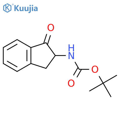 tert-Butyl N-(1-oxo-2,3-dihydroinden-2-yl)carbamate structure