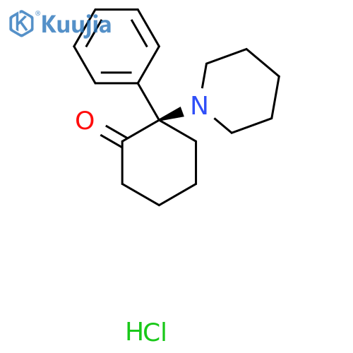 rel-(2R)-2-phenyl-2-(piperidin-1-yl)cyclohexan-1-one hydrochloride structure