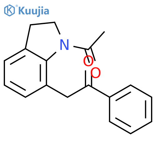 Ethanone,2-(1-acetyl-2,3-dihydro-1H-indol-7-yl)-1-phenyl- structure