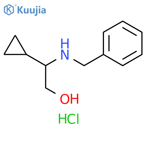2-(Benzylamino)-2-cyclopropylethan-1-ol hydrochloride structure
