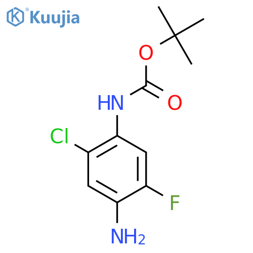 tert-butyl N-(4-amino-2-chloro-5-fluoro-phenyl)carbamate structure