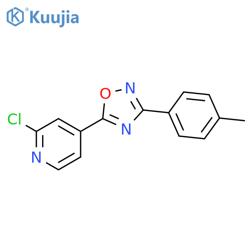 5-(2-chloropyridin-4-yl)-3-(4-methylphenyl)-1,2,4-oxadiazole structure