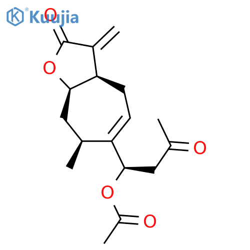 2H-Cyclohepta[b]furan-2-one,6-[(1R)-1-(acetyloxy)-3-oxobutyl]-3,3a,4,7,8,8a-hexahydro-7-methyl-3-methylene-,(3aR,7S,8aR)- structure