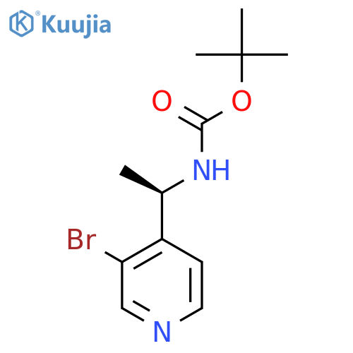 tert-butyl N-[(1R)-1-(3-bromopyridin-4-yl)ethyl]carbamate structure