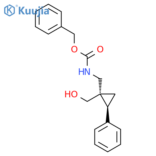 rac-benzyl N-{(1R,2R)-1-(hydroxymethyl)-2-phenylcyclopropylmethyl}carbamate structure