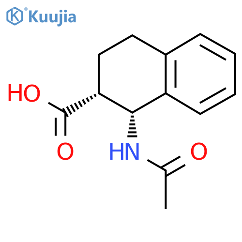 rac-(1R,2R)-1-acetamido-1,2,3,4-tetrahydronaphthalene-2-carboxylic acid structure