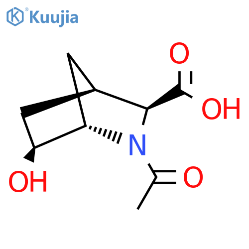 rac-(1R,3R,4S,6R)-2-acetyl-6-hydroxy-2-azabicyclo2.2.1heptane-3-carboxylic acid structure