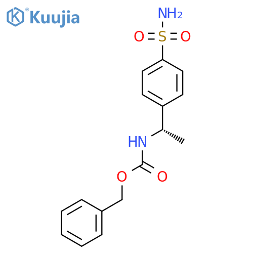 benzyl N-(1S)-1-(4-sulfamoylphenyl)ethylcarbamate structure