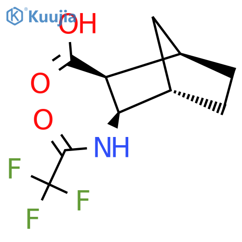 (1R,2S,3R,4S)-3-(2,2,2-trifluoroacetamido)bicyclo[2.2.1]heptane-2-carboxylic acid structure