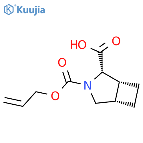 rac-(1R,2S,5S)-3-(prop-2-en-1-yloxy)carbonyl-3-azabicyclo3.2.0heptane-2-carboxylic acid structure
