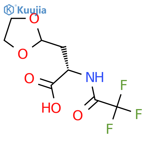 (2S)-3-(1,3-dioxolan-2-yl)-2-(2,2,2-trifluoroacetamido)propanoic acid structure
