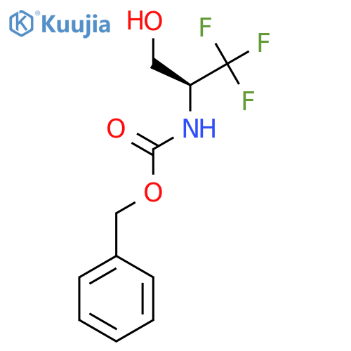 benzyl N-(2S)-1,1,1-trifluoro-3-hydroxypropan-2-ylcarbamate structure