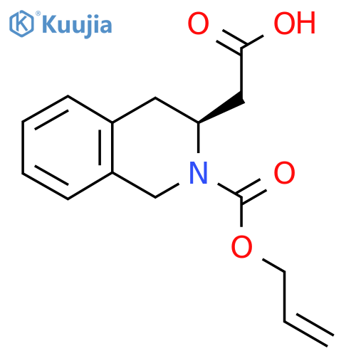 2-[(3S)-2-[(prop-2-en-1-yloxy)carbonyl]-1,2,3,4-tetrahydroisoquinolin-3-yl]acetic acid structure