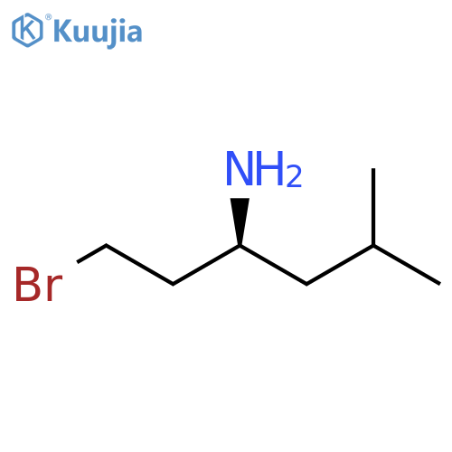 (3S)-1-bromo-5-methylhexan-3-amine structure