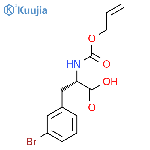 (2S)-3-(3-bromophenyl)-2-{(prop-2-en-1-yloxy)carbonylamino}propanoic acid structure