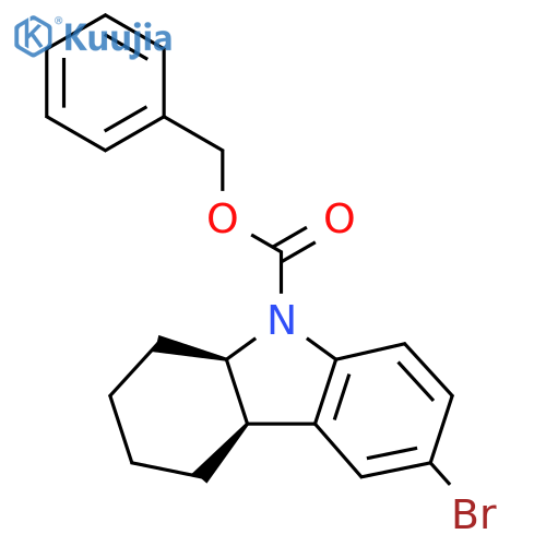 rac-benzyl (4aR,9aR)-6-bromo-2,3,4,4a,9,9a-hexahydro-1H-carbazole-9-carboxylate structure