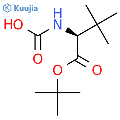(2S)-1-(tert-butoxy)-3,3-dimethyl-1-oxobutan-2-ylcarbamic acid structure